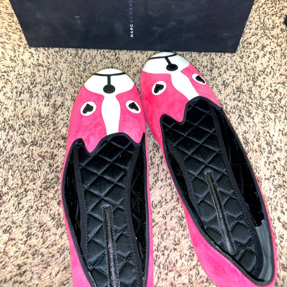 Marc Jacobs dog loafer in raspberry/pink